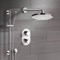 Chrome Thermostatic Shower System with 8